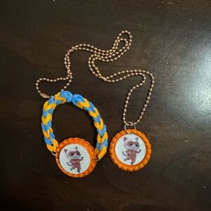 Super Kitties Bottle Cap Necklace and Bracelet